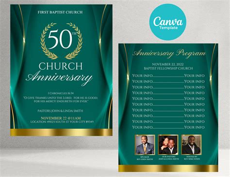 Church Anniversary Program Template
