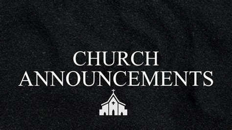 Church Announcement Templates
