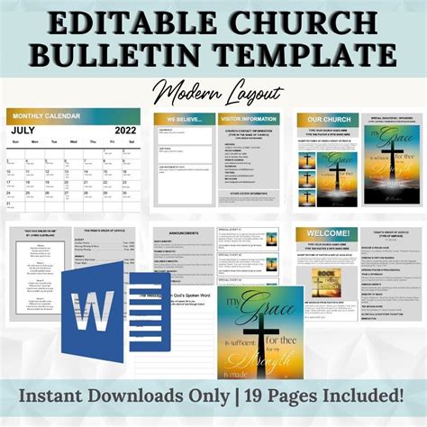 Church Bulletin Templates Word