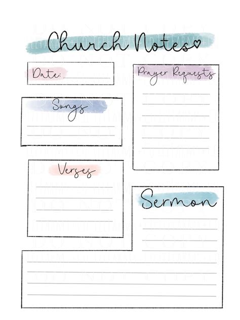 Church Notes Template