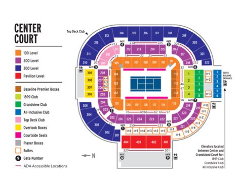 Cincinnati Open Center Court Seating Chart