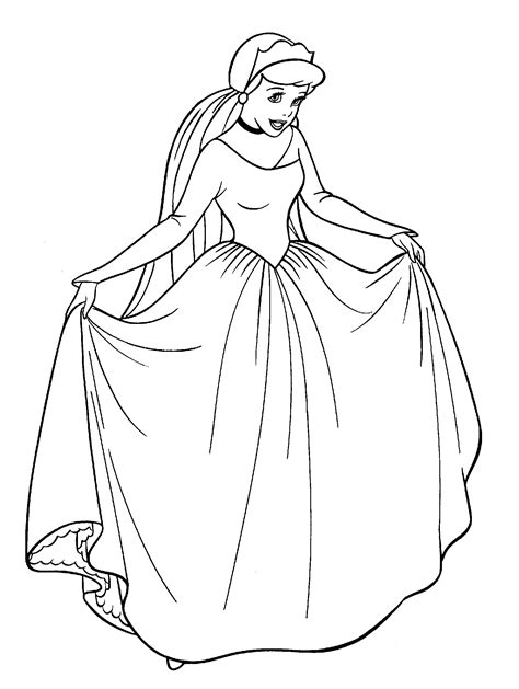 Cinderella Colouring Pages Printable