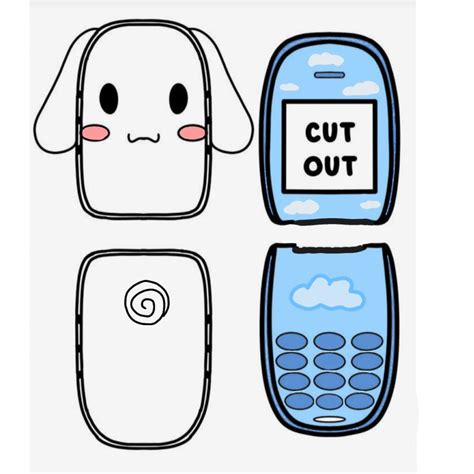 Cinnamoroll Flip Phone Template