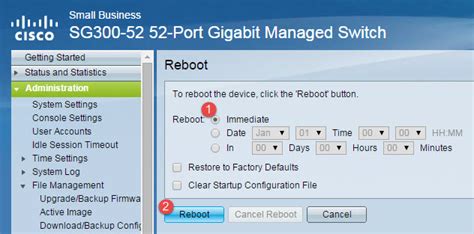 Cisco Configuration Reboot System