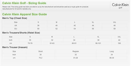 Ck Shoes Size Chart