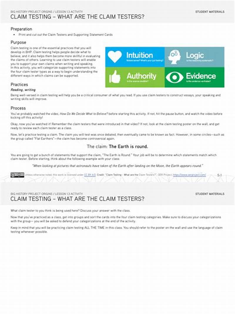 Claim Testers Example