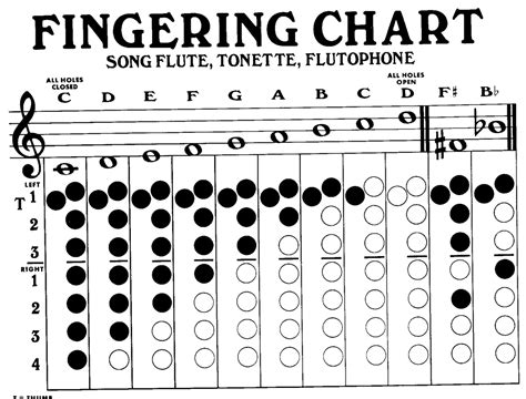 Clarinet B Flat Scale Finger Chart