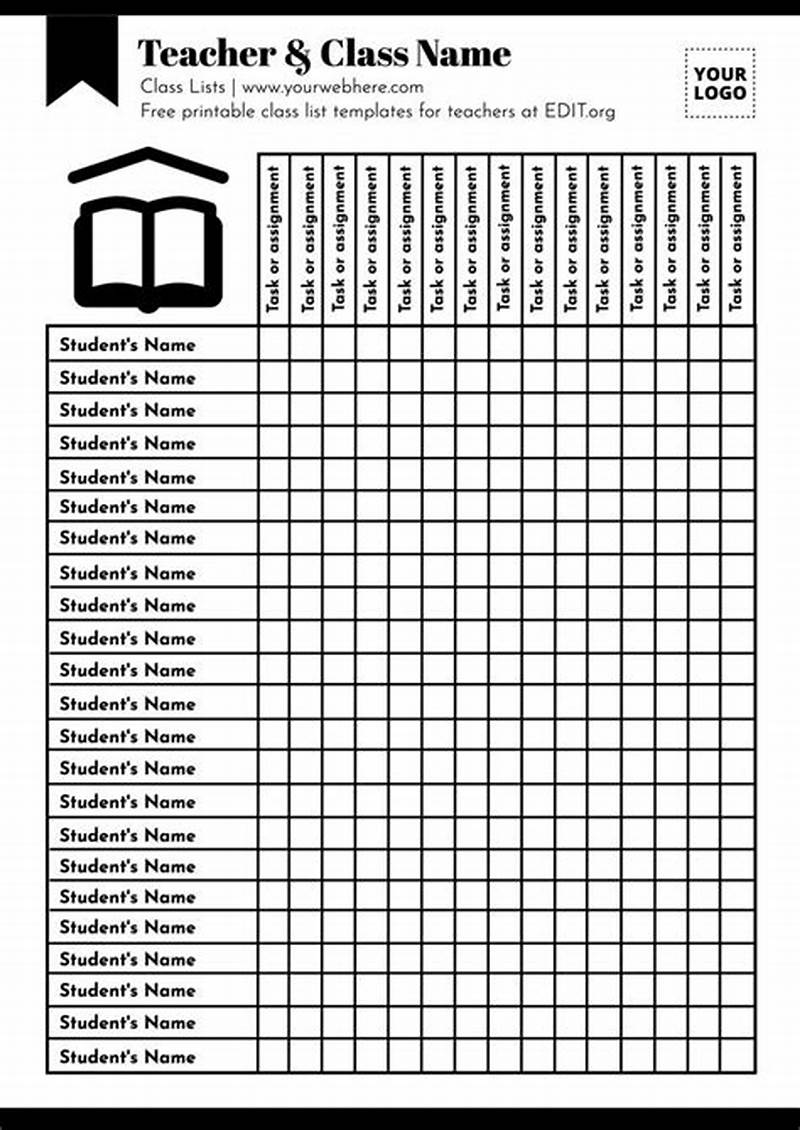 Class Checklist Printable