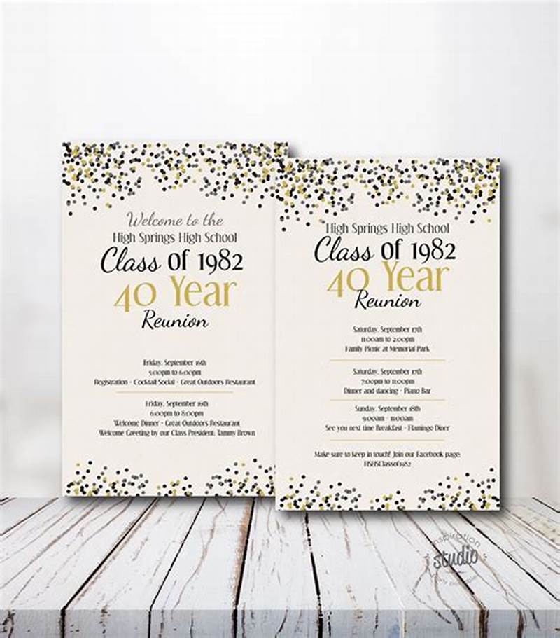 Class Reunion Program Template