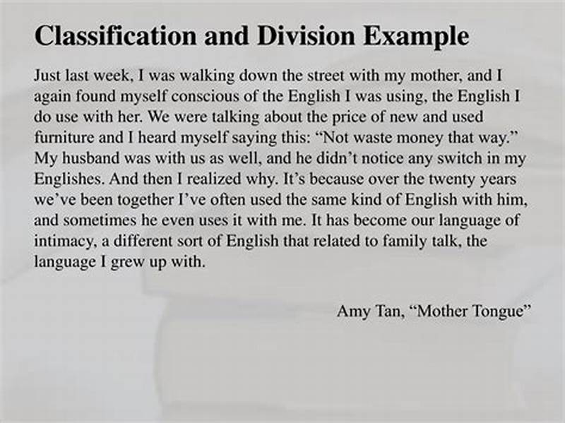 Classification And Division Pattern Of Development Example