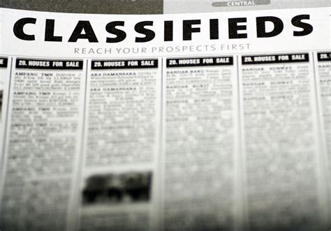Classifieds listings