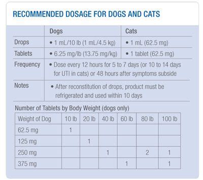 Clavamox Dose Chart For Cats