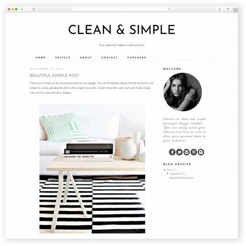 Clean Simple Blog Website Template