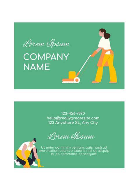 Cleaning Business Card Template