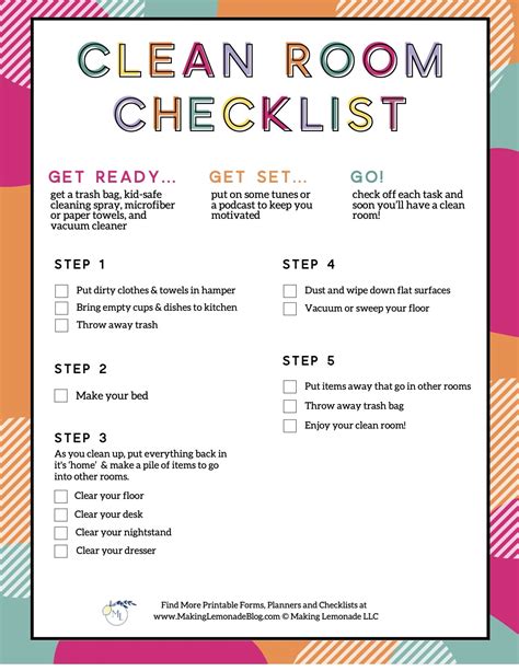 Cleaning Checklist By Room Printable