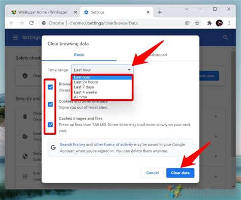 Clear Browsing Data