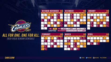 Cleveland Cavs Schedule Printable