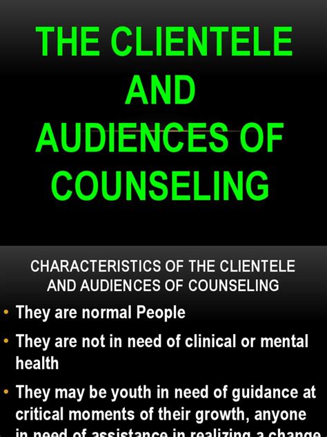Audiences Counseling