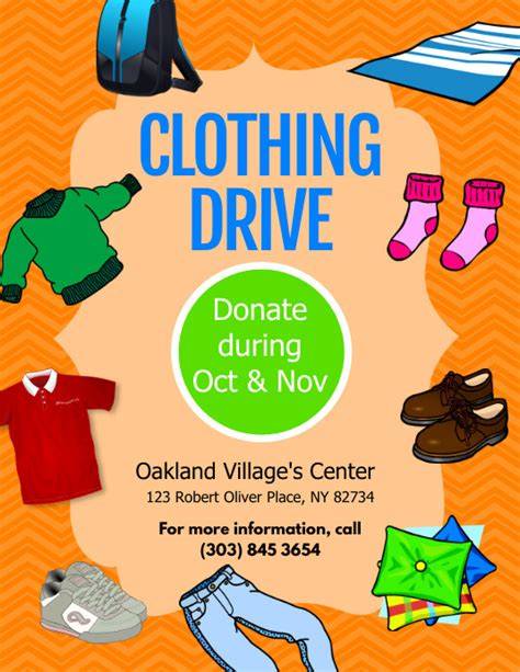 Clothing Drive Flyer Template Free