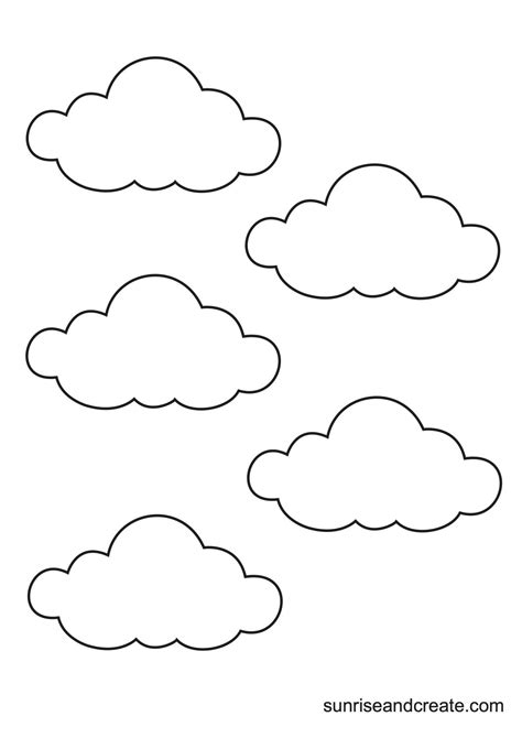 Cloud Template Printable