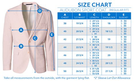 Coat Size Chart