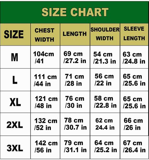 Coat Size Chart European