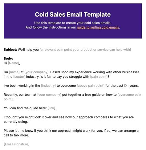 Cold Call Email Template