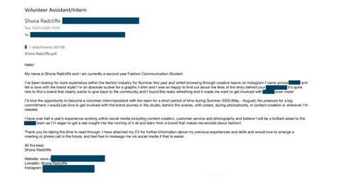 Cold Email Internship Template