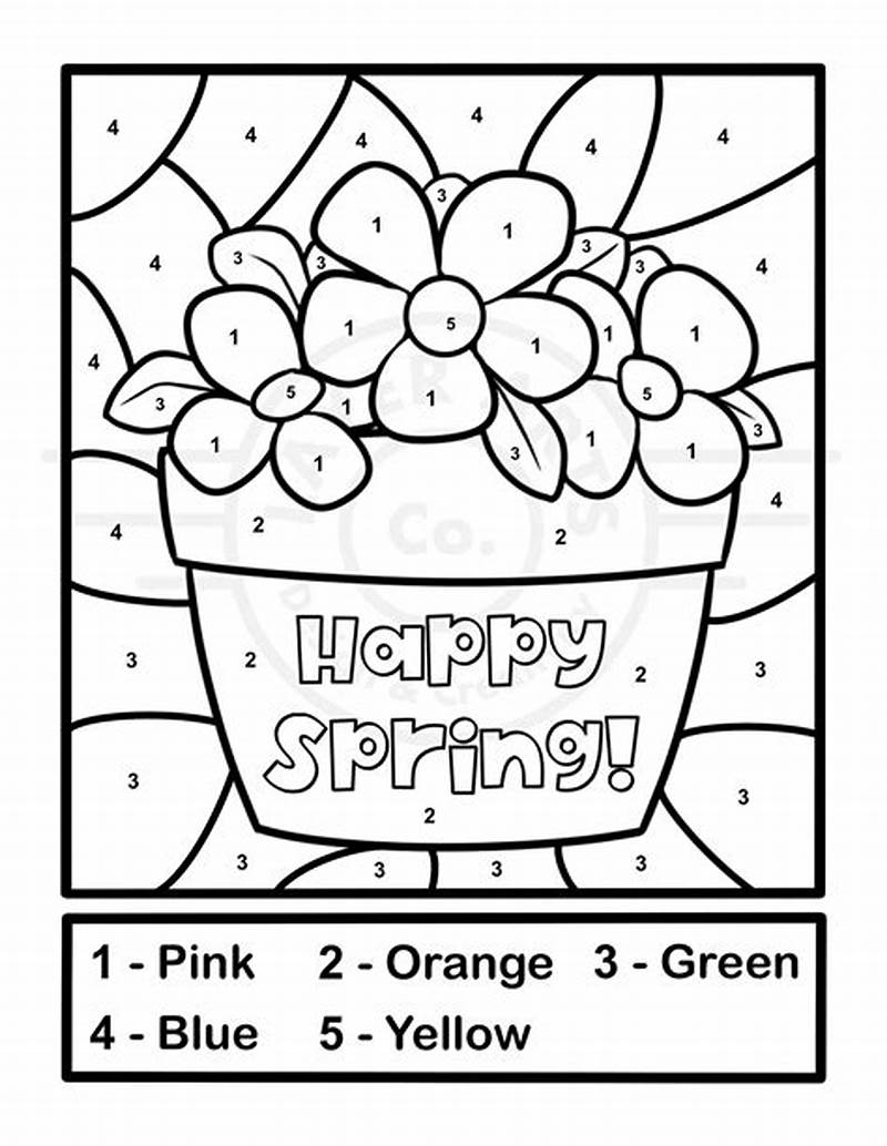 Color By Number Spring Printable
