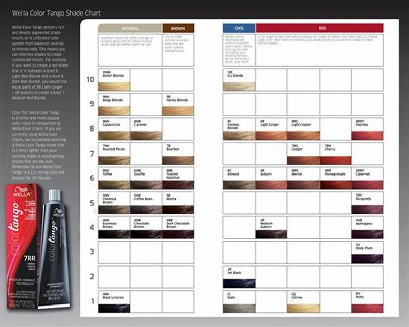 Color Tango Wella Color Chart