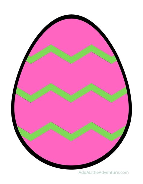 Colored Easter Egg Template