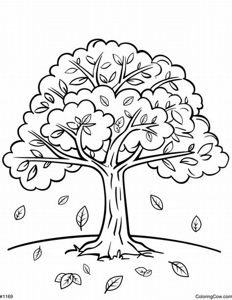 Coloring Pages Fall Tree