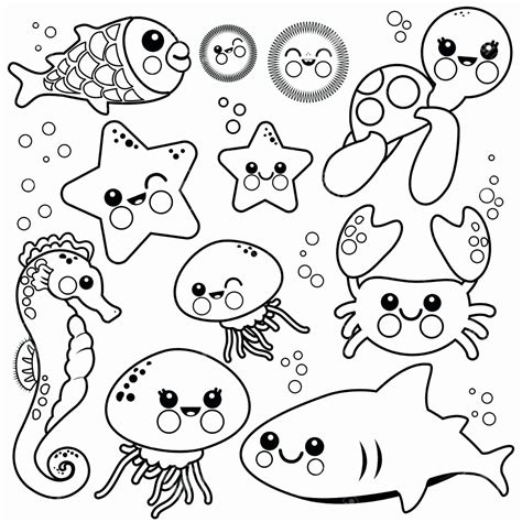 Coloring Pages Of Sea Animals Printable