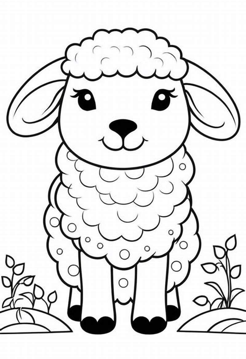 Coloring Pages Shepard With Sheep And Wolves