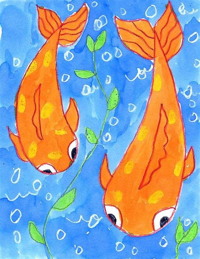 Coloring Project For Fish With Water Color Paint