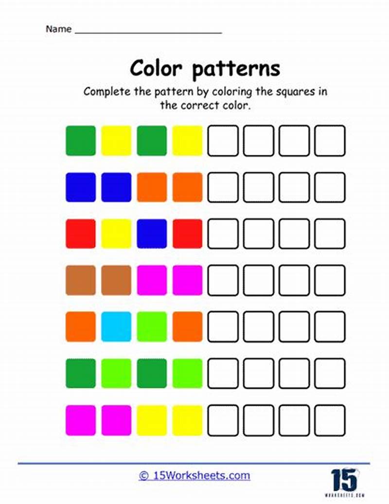 Colour Pattern Worksheet