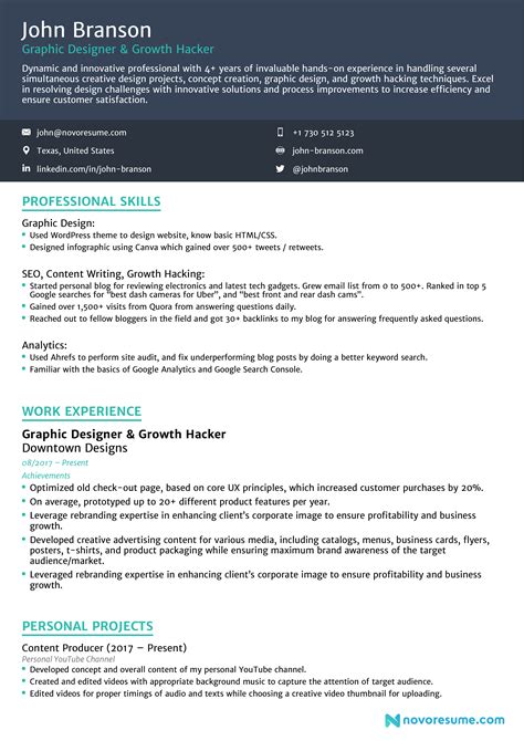 Combination Resume Templates