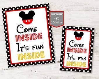 Come Inside It's Fun Inside Free Printable