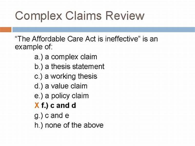 Complex Claims Examples