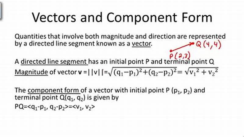 Component Form Vs Unit Vector Form
