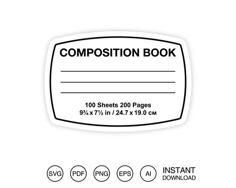 Composition Book Label Template