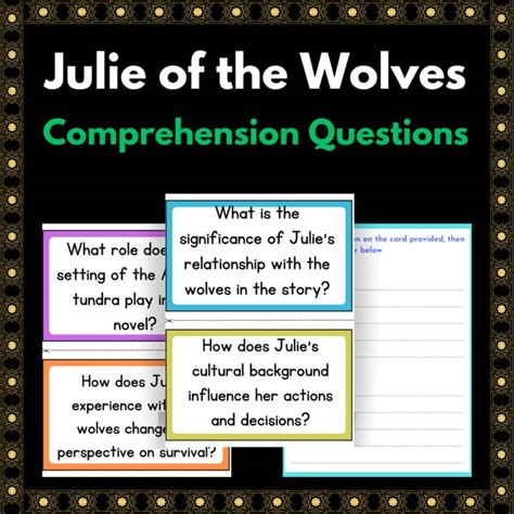 Comprehension Quiz Julie Of The Wolves Printable