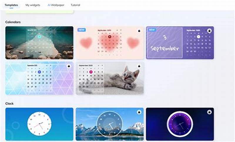 Computer Desktop Calendar Widget