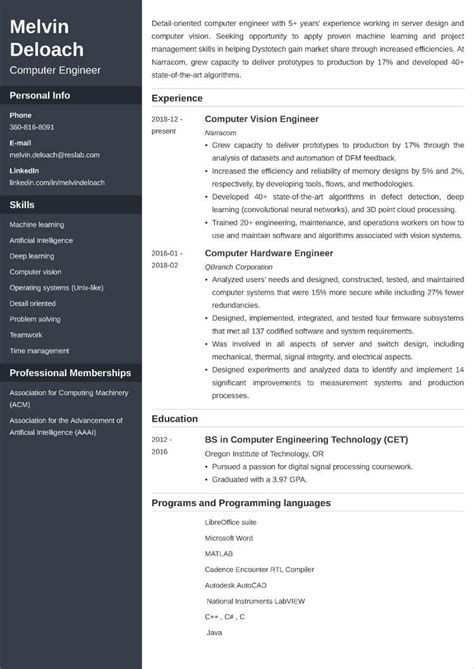 Computer Engineering Resume Template