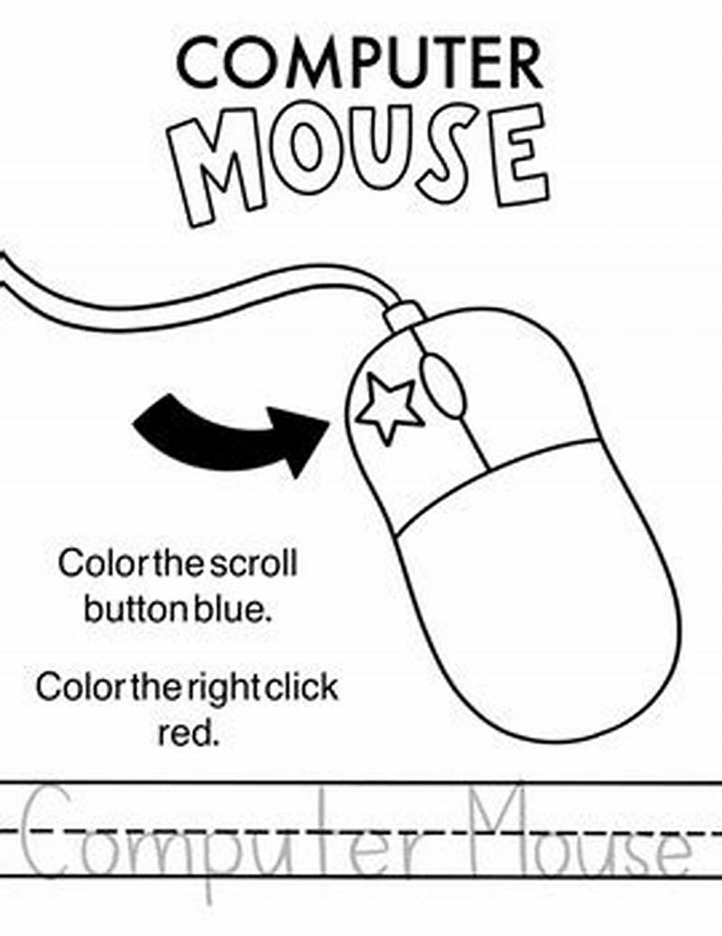 Computer Mouse Coloring Page
