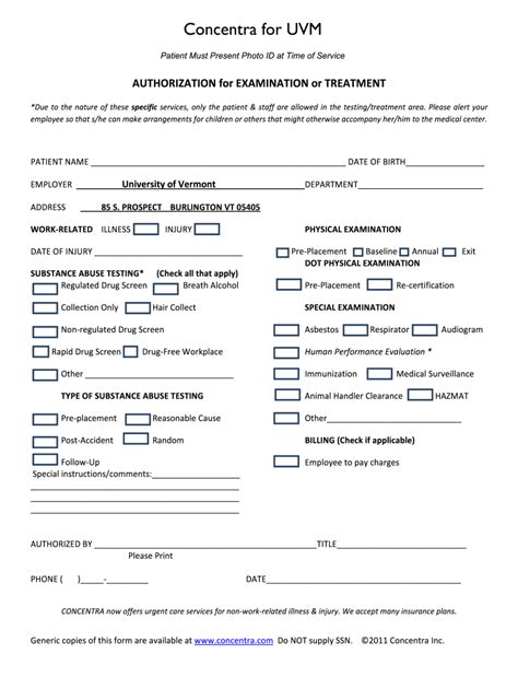 Concentra Doctors Note Template