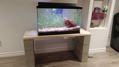 Concrete Block Fish Tank Stand