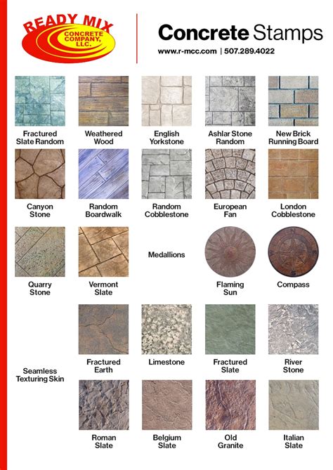 Concrete Colors Chart