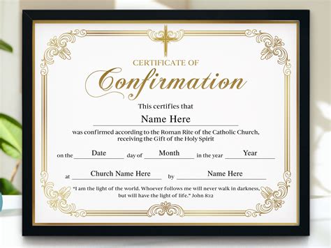 Confirmation Certificate Template