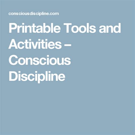 Conscious Discipline Printables
